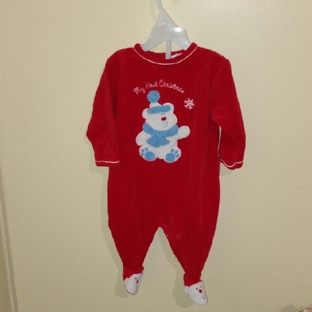 Red Christmas Baby Onesie 9 Months